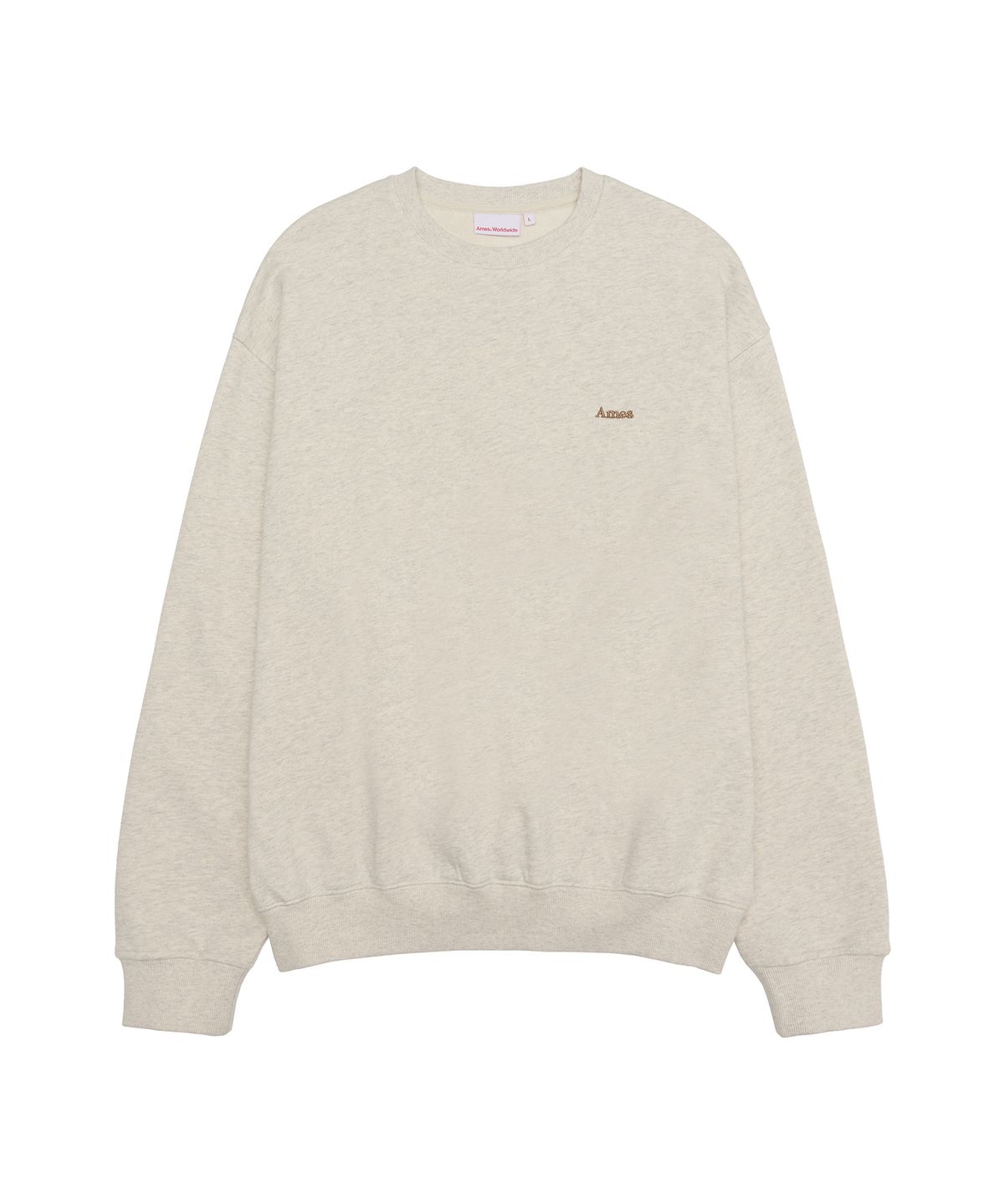 아메스 월드와이드(AMES-WORLDWIDE) BASIC SMALL LOGO SWEATSHIRT OATMEAL