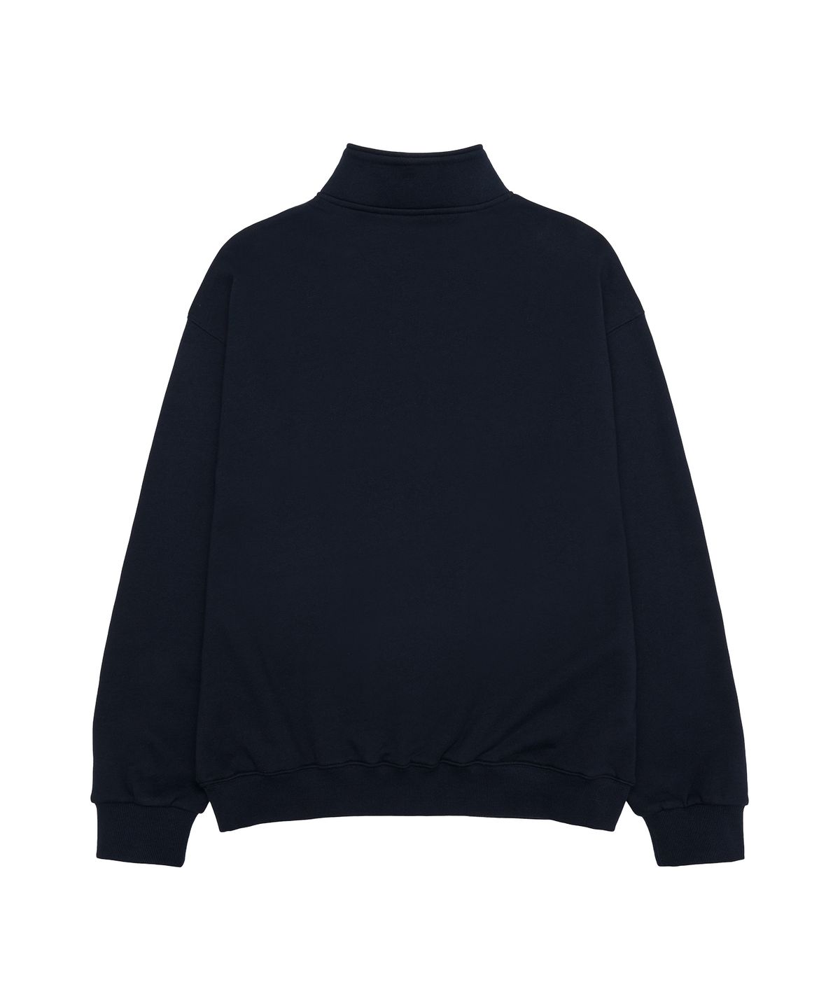 아메스 월드와이드(AMES-WORLDWIDE) BASIC APPLIQUE HALF ZIP SWEATSHIRT NAVY