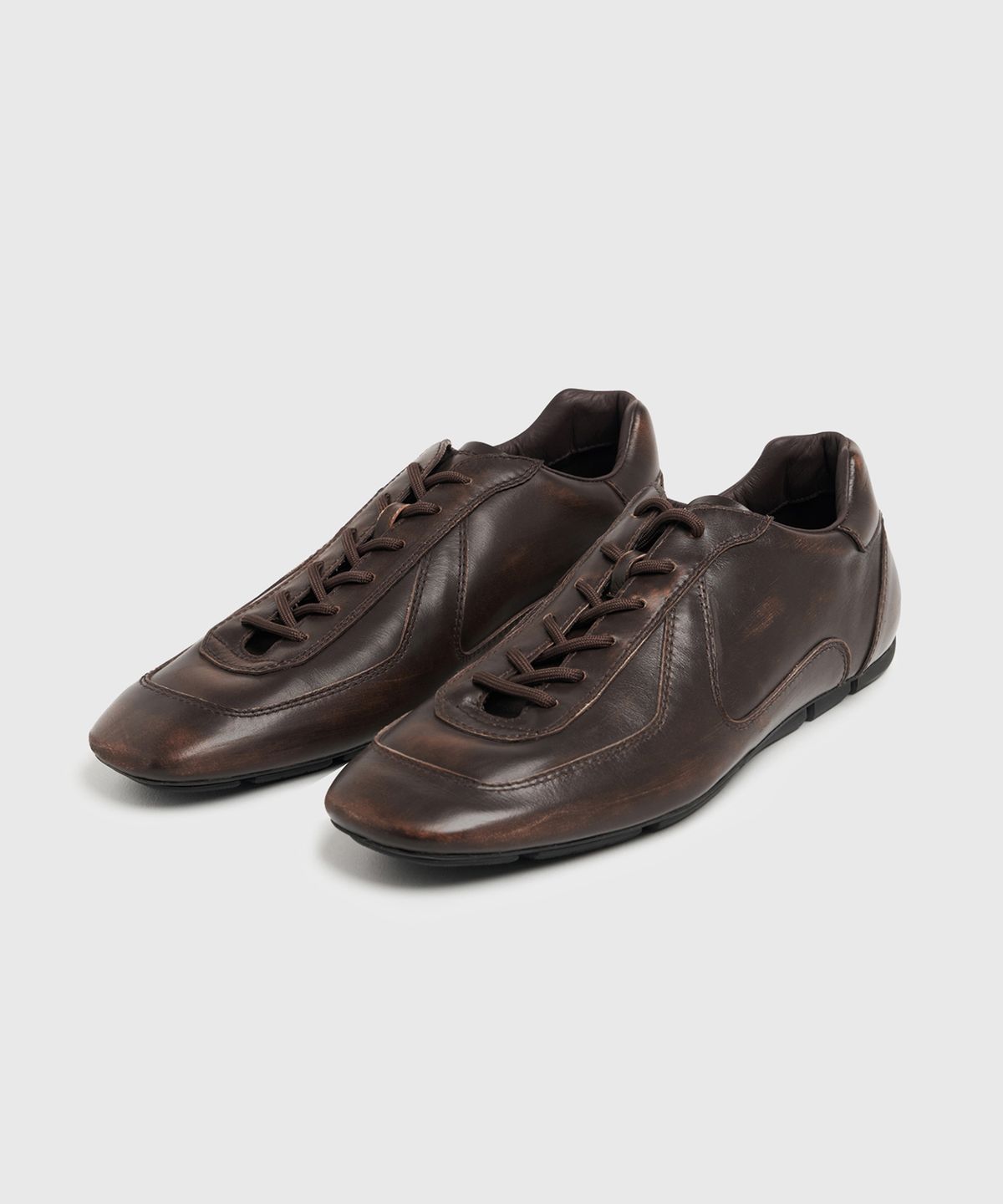 로스트가든(LOSTGARDEN) UNIFORM Driving Sneakers Vintage Brown