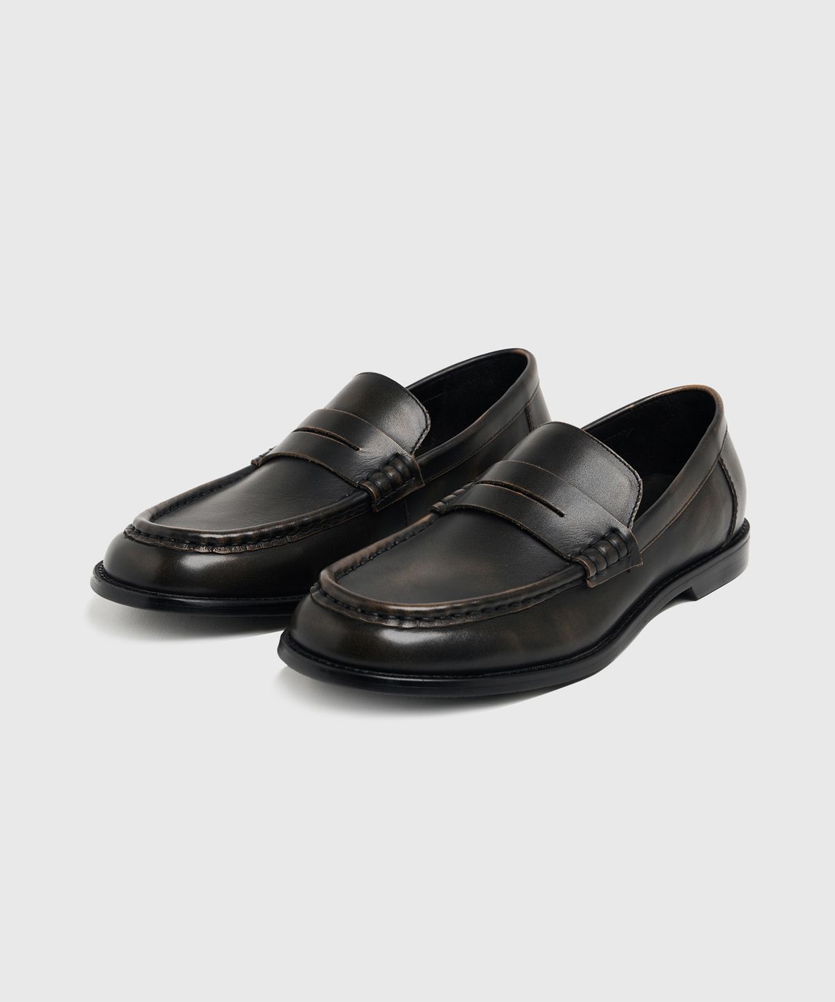 로스트가든(LOSTGARDEN) UNIFORM Wide Loafer Vintage Brown