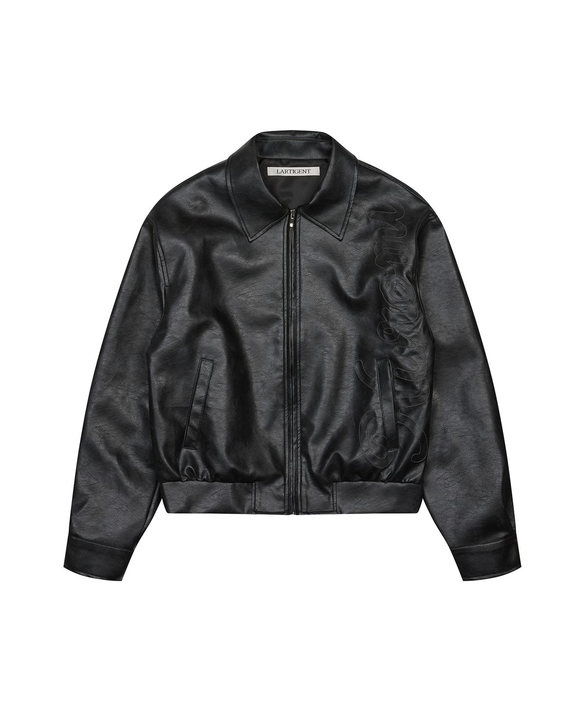 라티젠(LARTIGENT) KUROMI VEGAN LEATHER JACKET(BLACK)