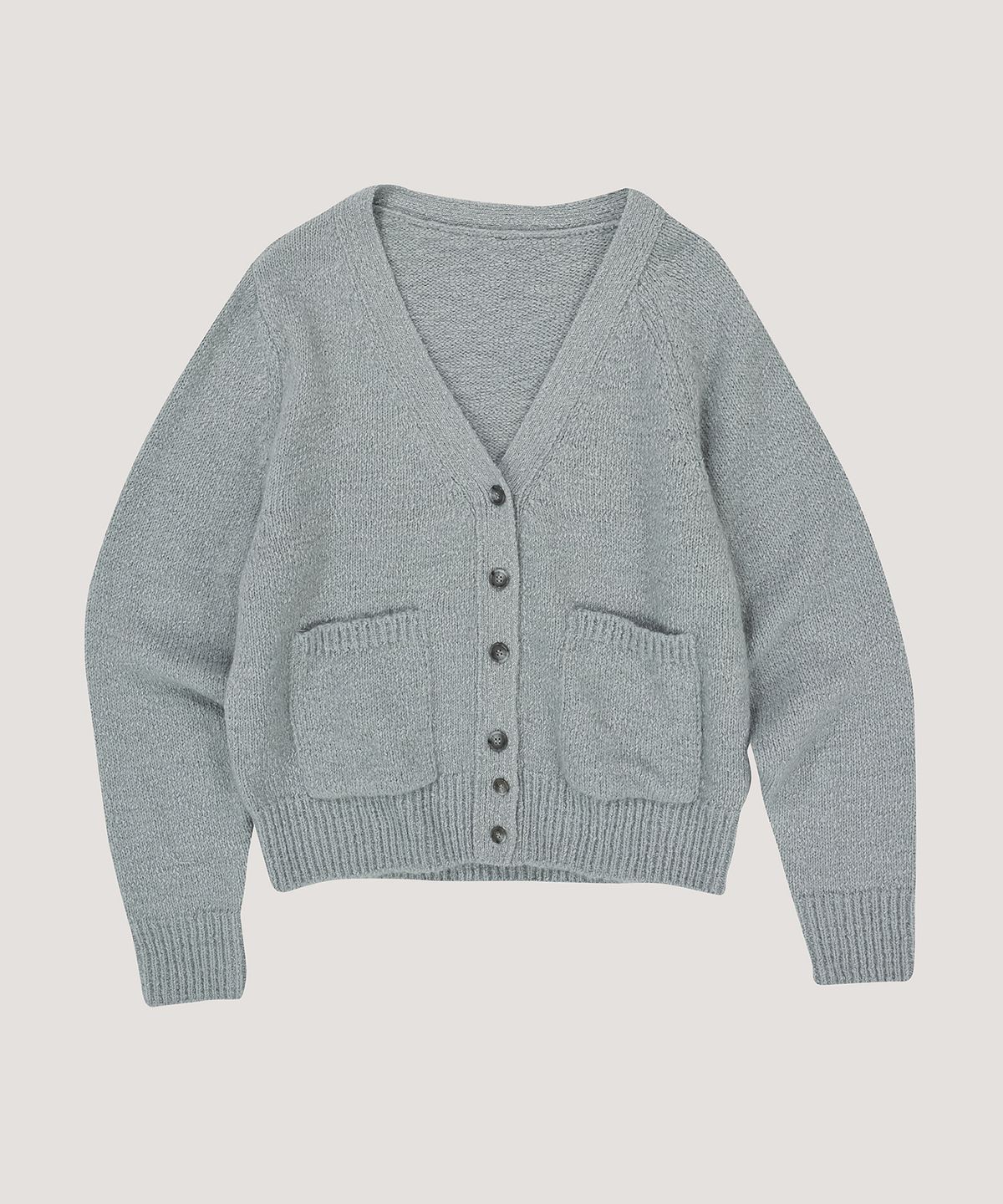베르소(VERSO) Two-Hole Line Mixed Cardigan