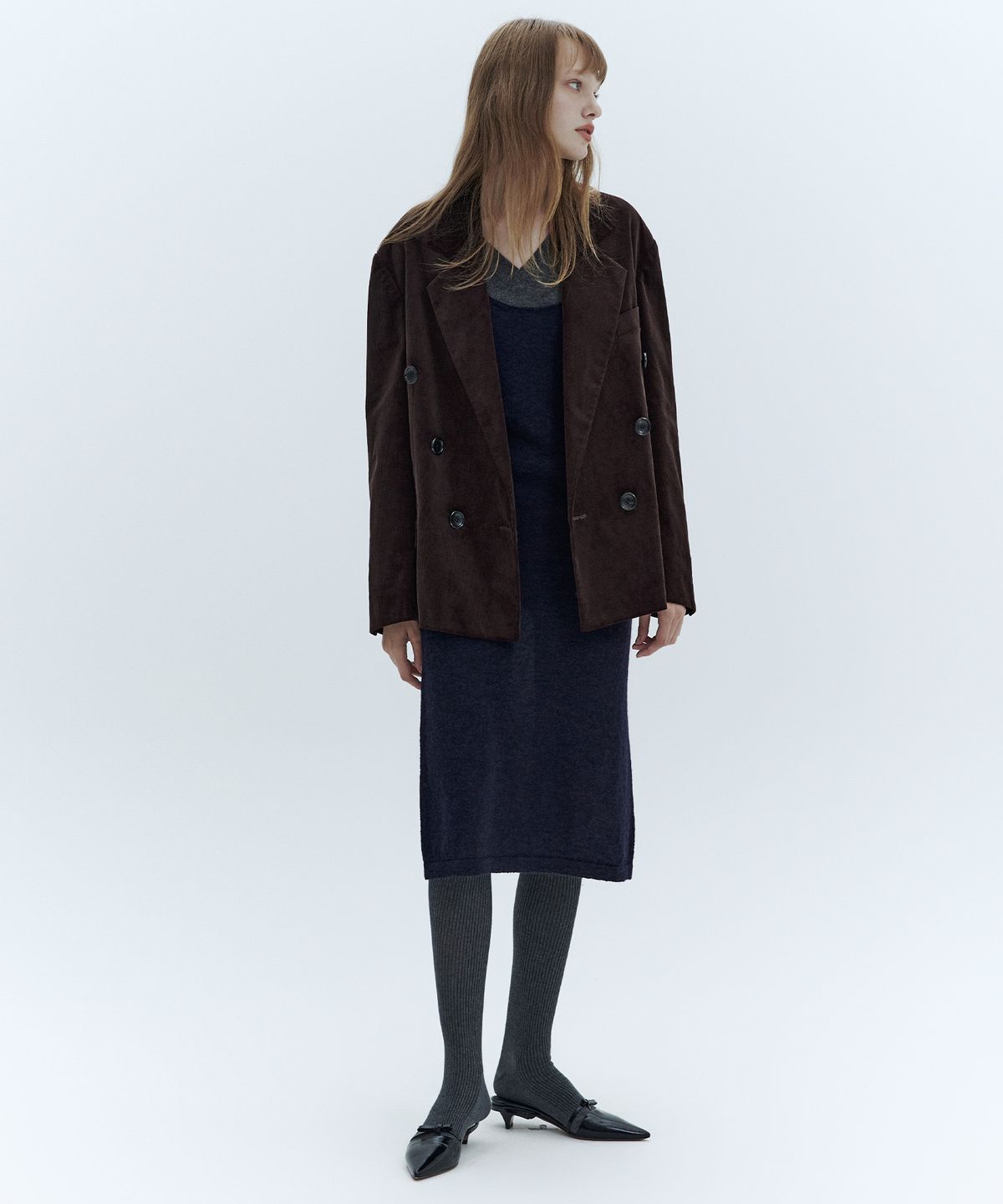 시티브리즈(CITYBREEZE) 코듀로이 테일러드 자켓_BROWN