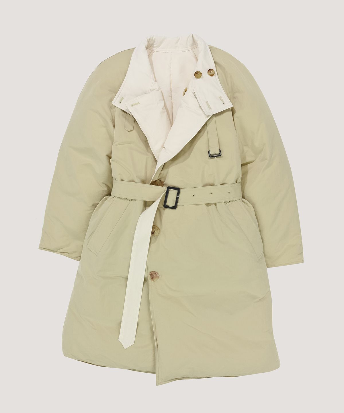 베르소(VERSO) High Neck Colorblock Down Coat