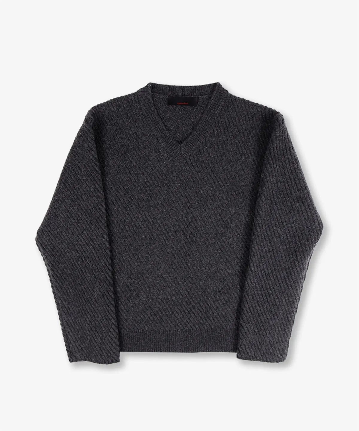 애니타임로릭(ANYTIME LOREAK) CAMPSIS V-NECK KNIT - CHARCOAL