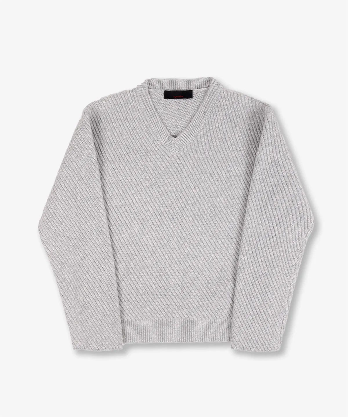 애니타임로릭(ANYTIME LOREAK) CAMPSIS V-NECK KNIT - LIGHT GRAY