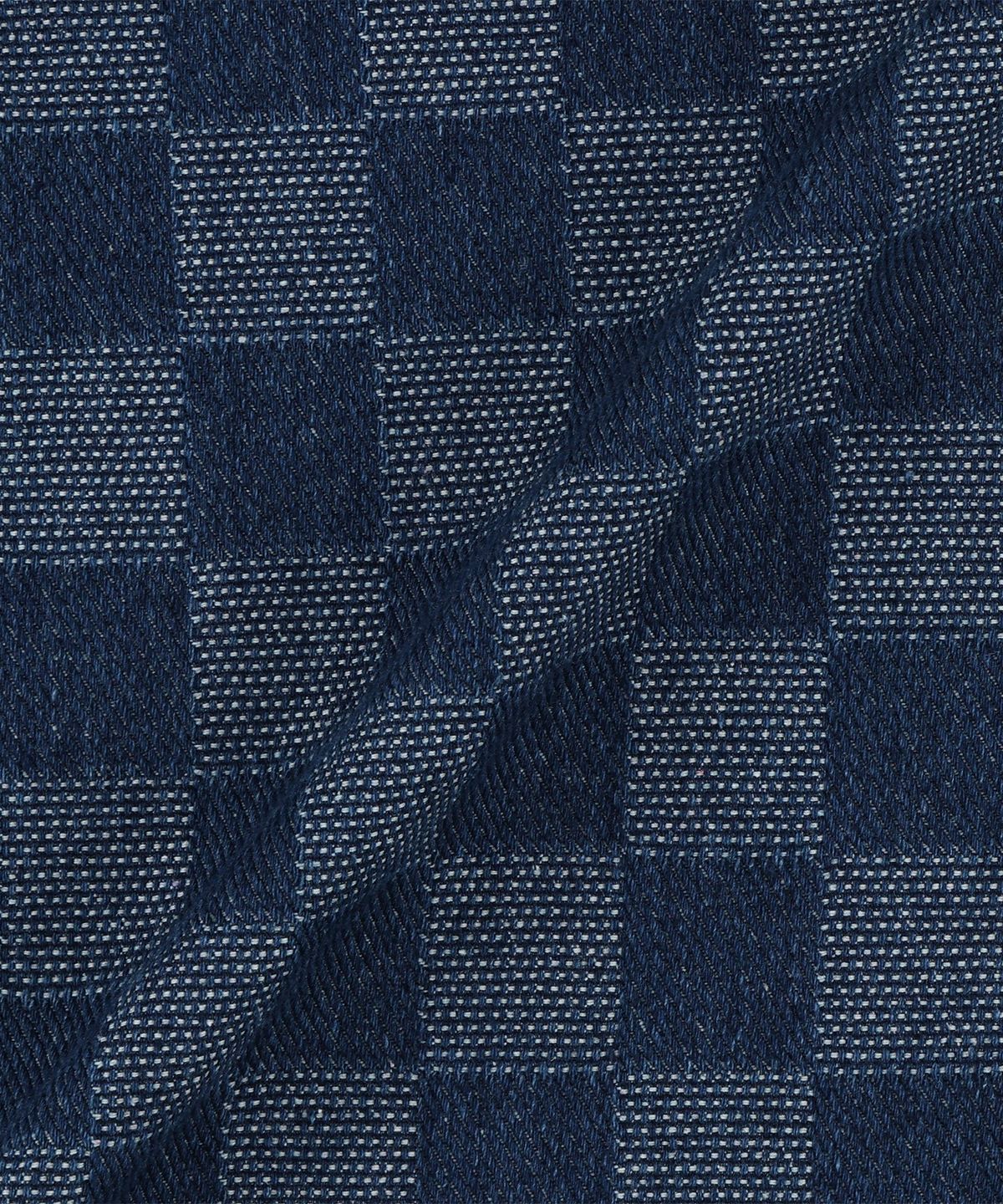 낫포너드(NOT4NERD) Checkerboard Baggy Fit Denim Pants - Deep Blue