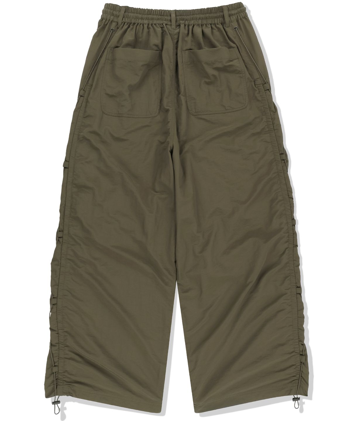 낫포너드(NOT4NERD) Side Shirred Nylon Pants - Khaki