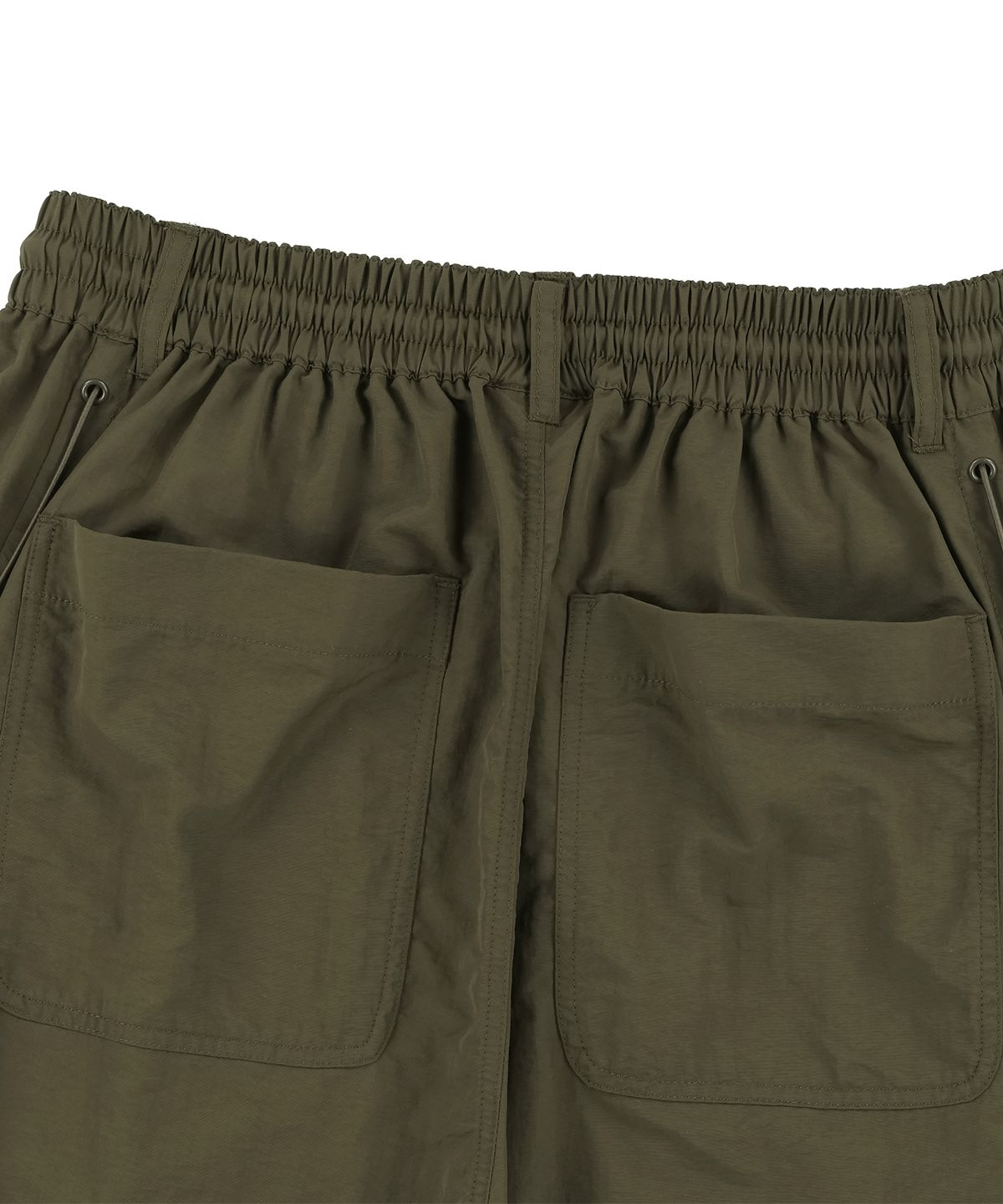 낫포너드(NOT4NERD) Side Shirred Nylon Pants - Khaki