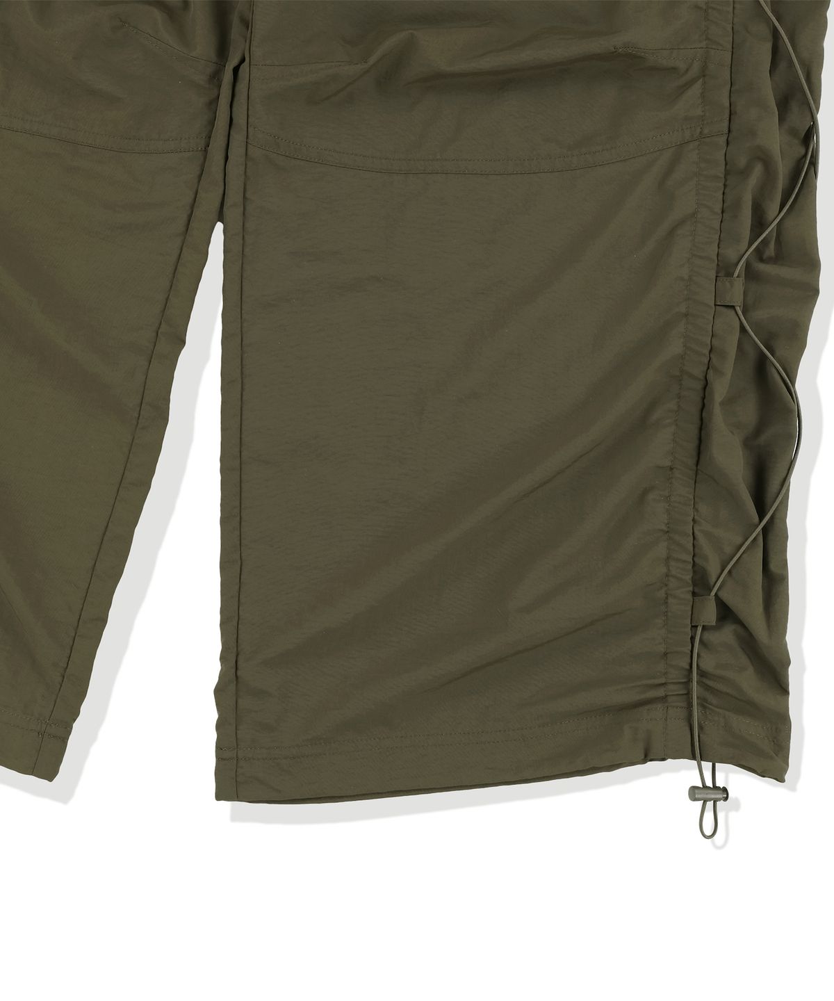낫포너드(NOT4NERD) Side Shirred Nylon Pants - Khaki
