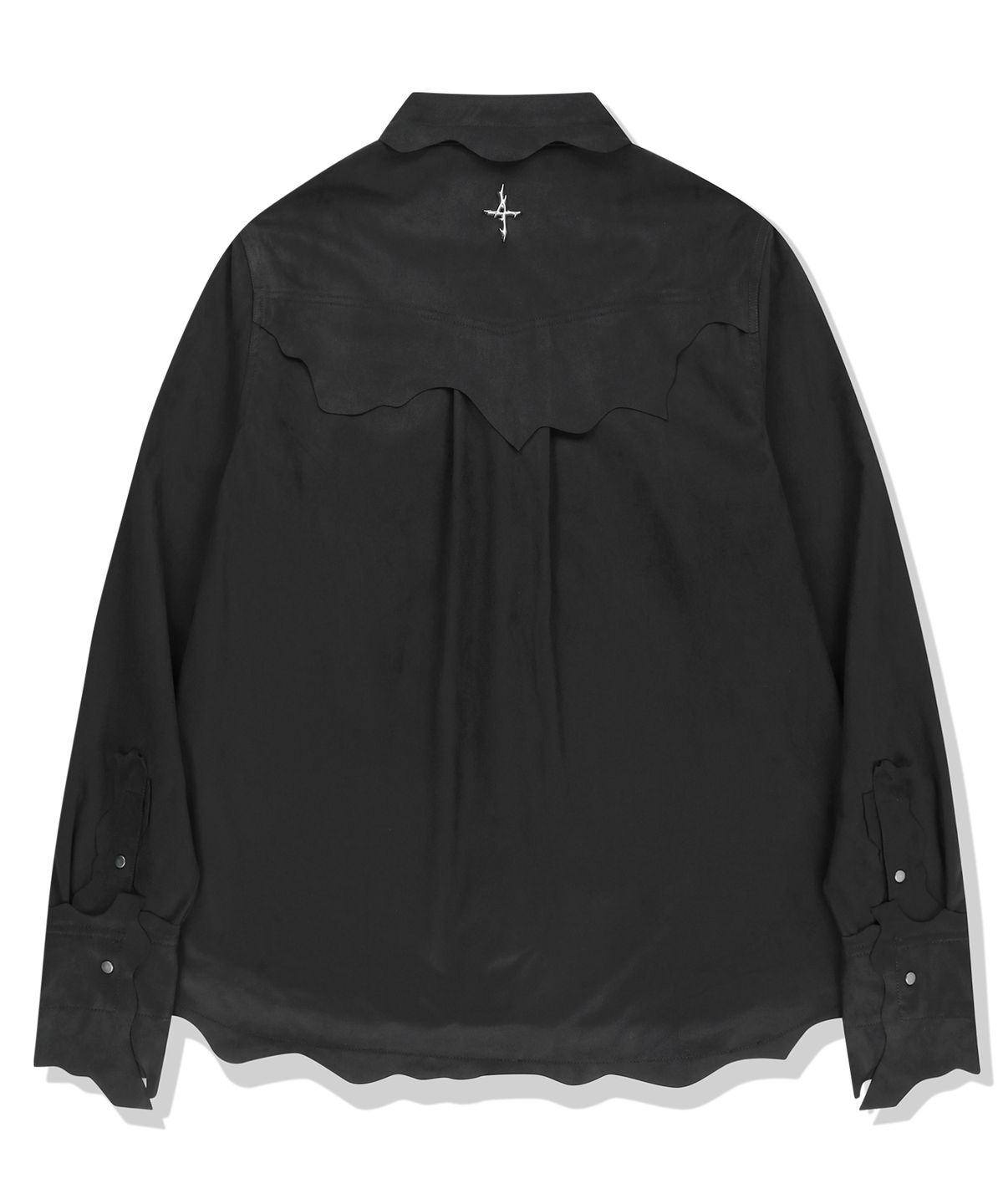 낫포너드(NOT4NERD) Hand Cut Suede Western Shirt - Black