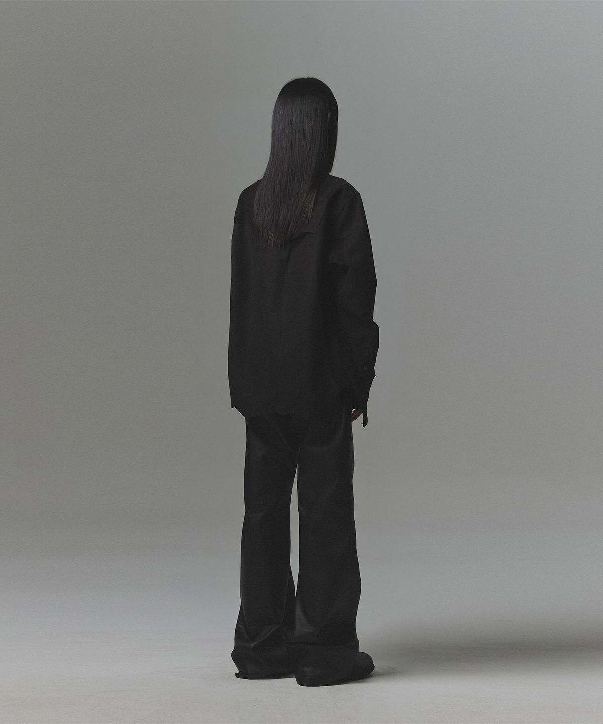 낫포너드(NOT4NERD) Hand Cut Suede Western Shirt - Black