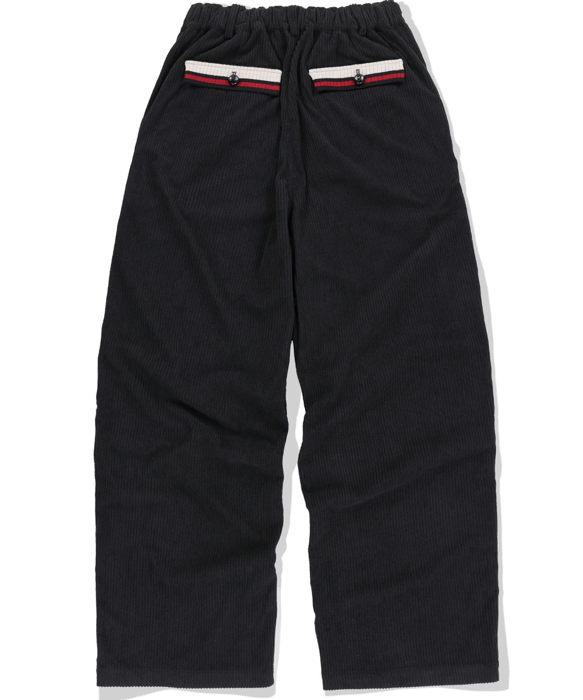 낫포너드(NOT4NERD) Striped Rib Parachute Corduroy Pants - Black