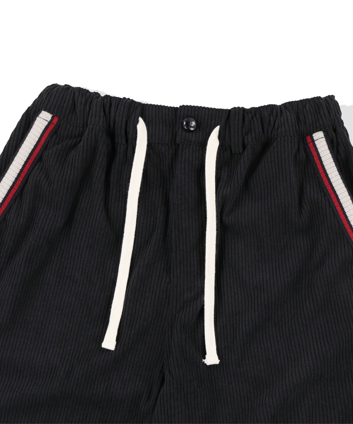 낫포너드(NOT4NERD) Striped Rib Parachute Corduroy Pants - Black