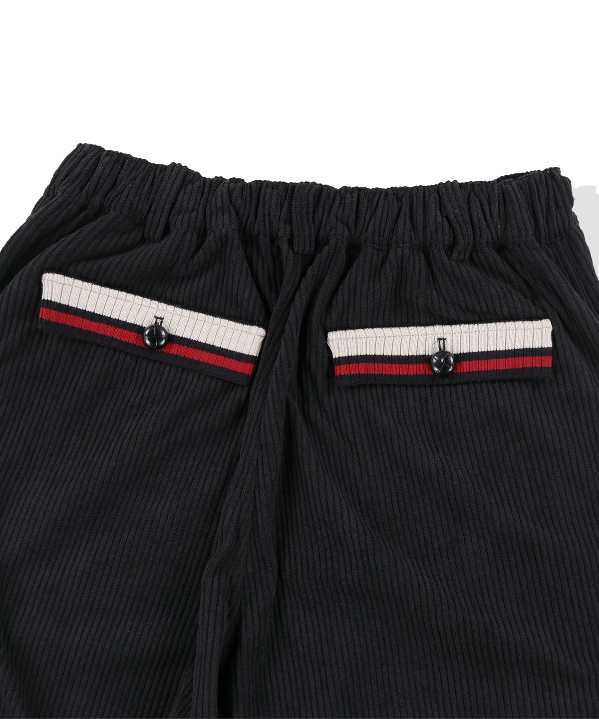 낫포너드(NOT4NERD) Striped Rib Parachute Corduroy Pants - Black