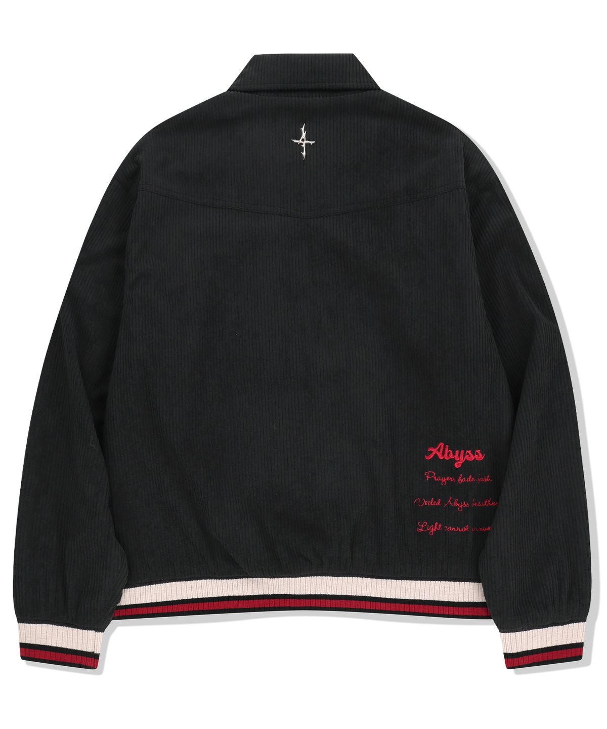 낫포너드(NOT4NERD) Striped Rib Sleeve Patch Corduroy Jacket - Black