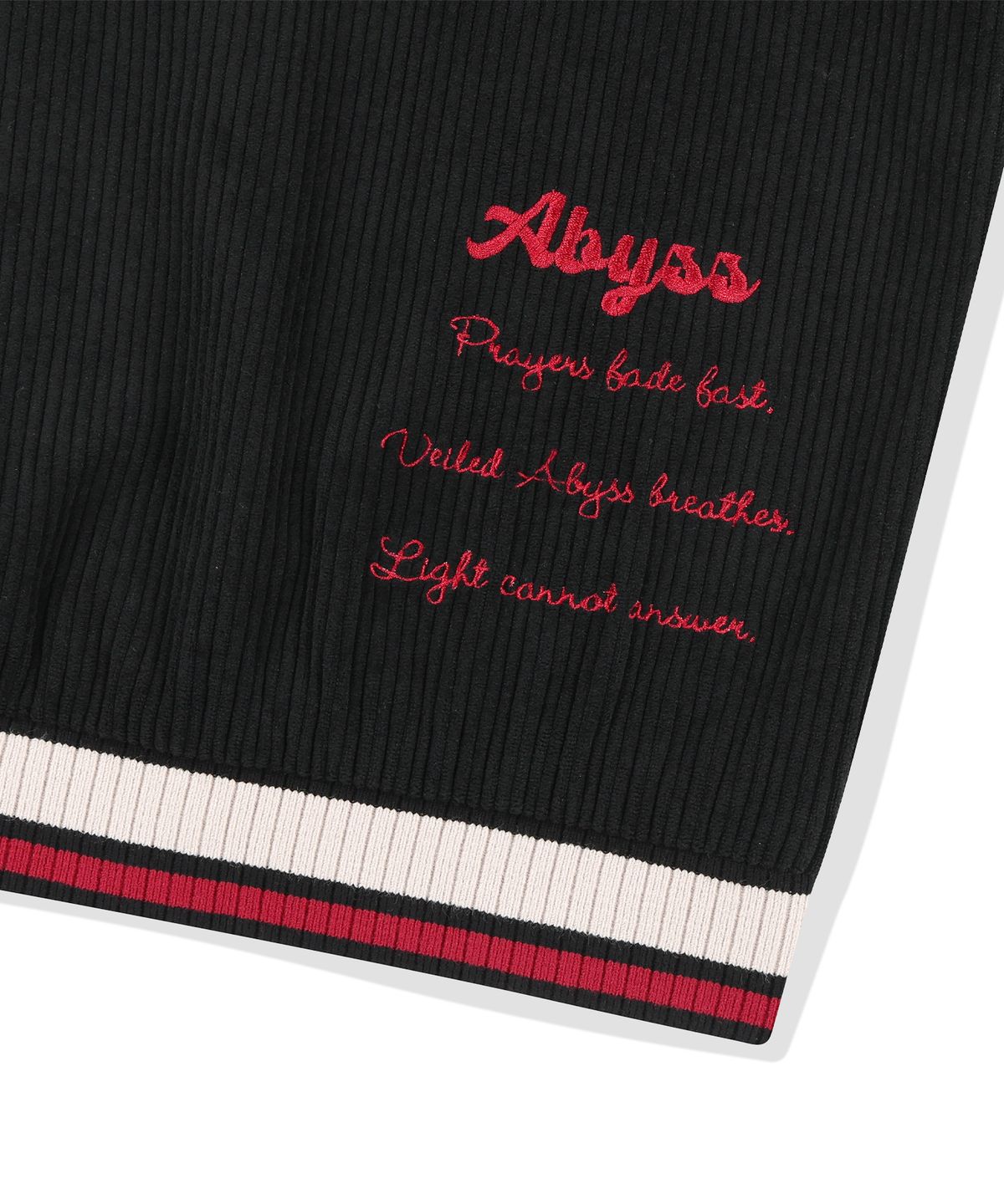 낫포너드(NOT4NERD) Striped Rib Sleeve Patch Corduroy Jacket - Black