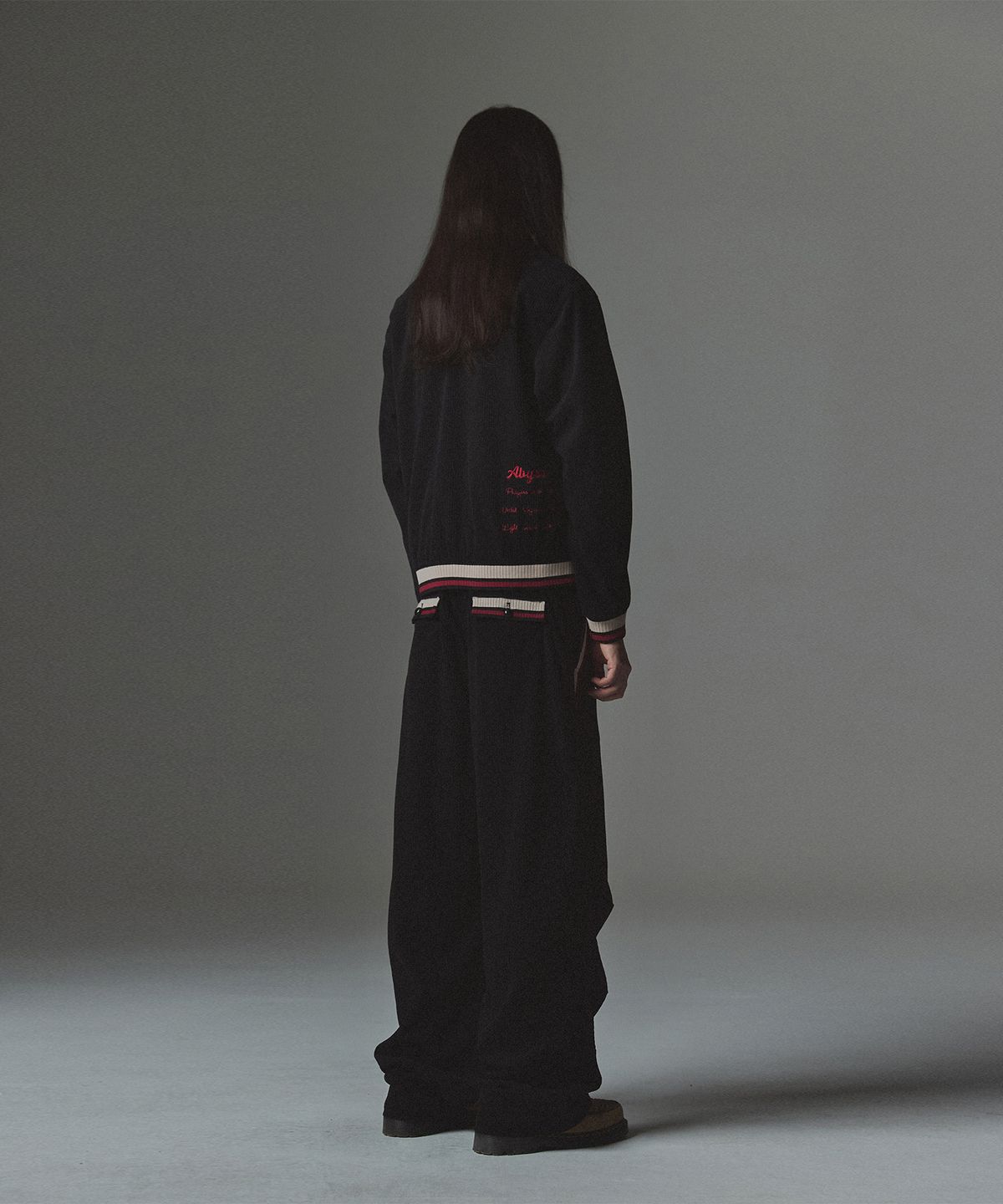 낫포너드(NOT4NERD) Striped Rib Sleeve Patch Corduroy Jacket - Black
