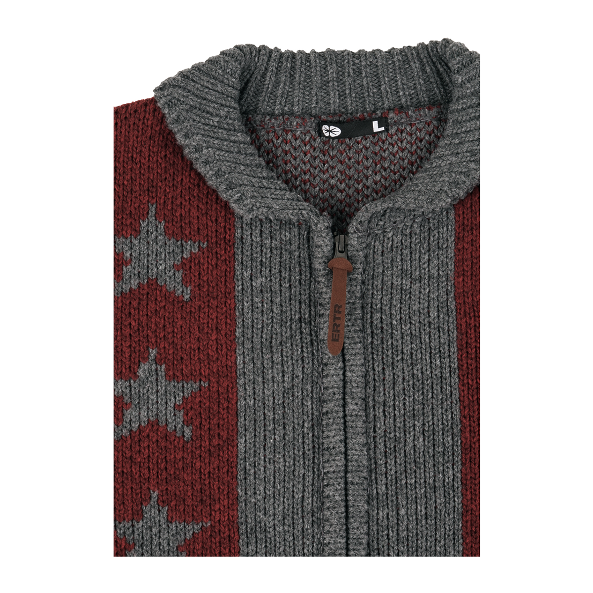 이알티알(ERTR) Space Cow Cowichan Knit Jacket Grey