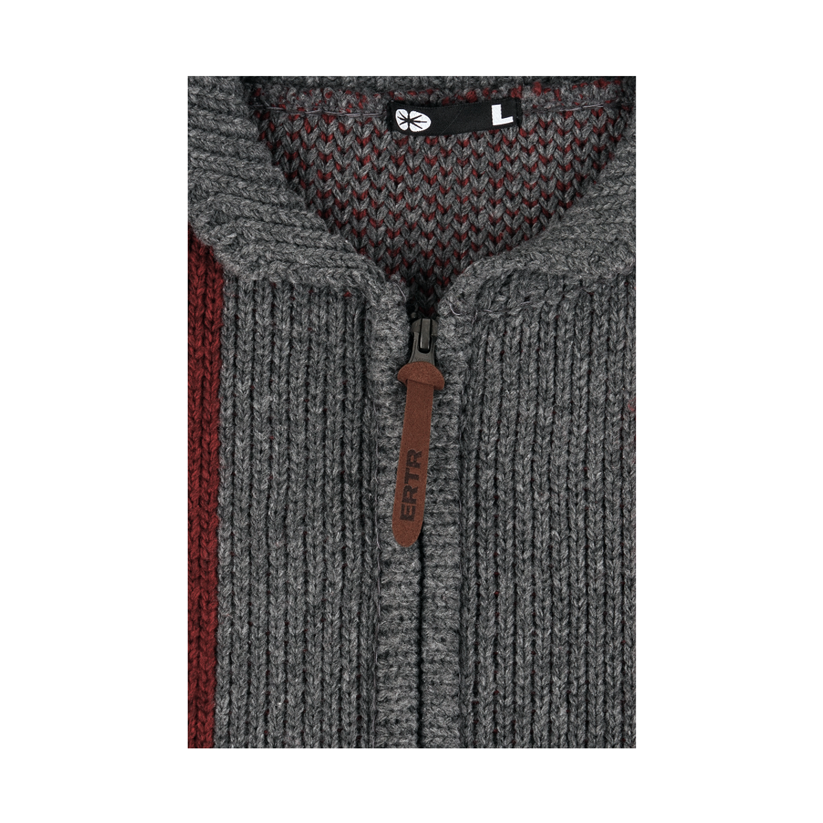 이알티알(ERTR) Space Cow Cowichan Knit Jacket Grey