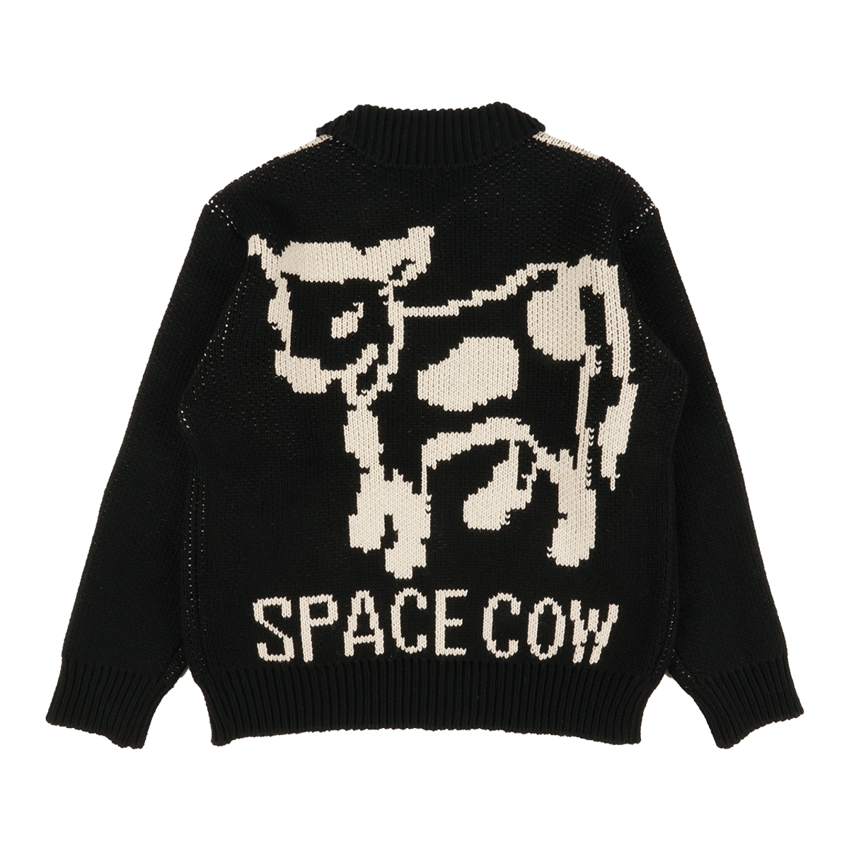 이알티알(ERTR) Space Cow Cowichan Knit Jacket Black