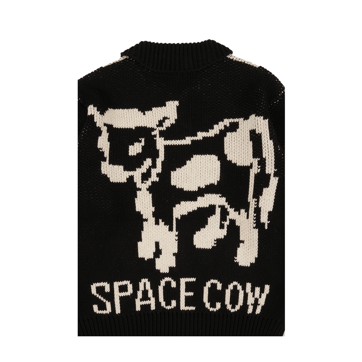 이알티알(ERTR) Space Cow Cowichan Knit Jacket Black