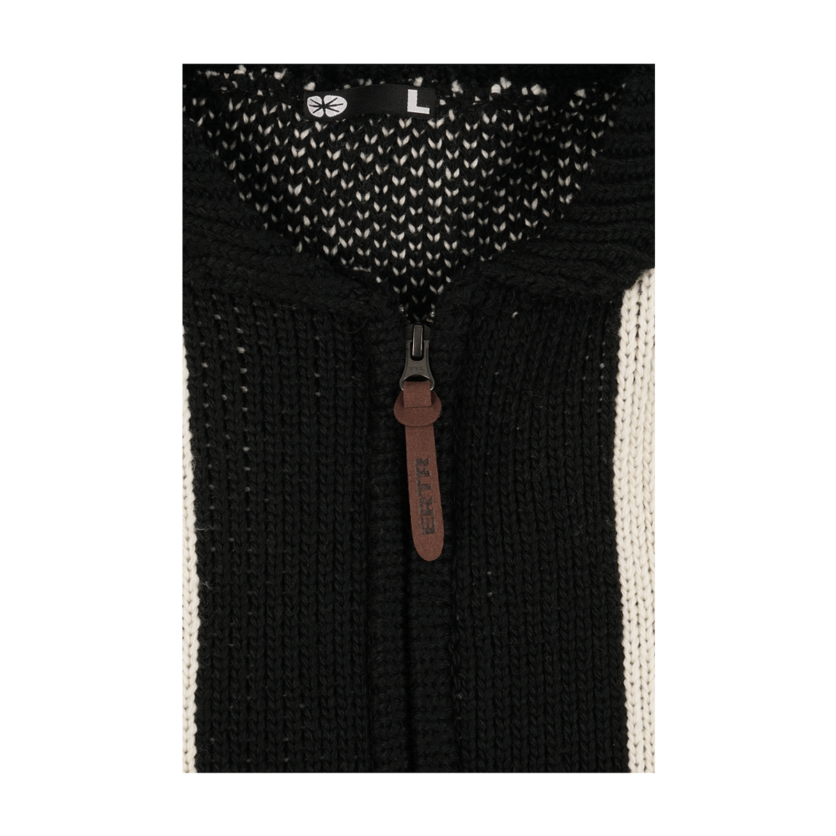 이알티알(ERTR) Space Cow Cowichan Knit Jacket Black