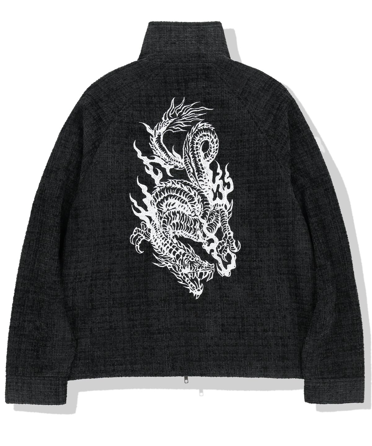 낫포너드(NOT4NERD) Eastern Dragon Tweed Track Jacket - Black