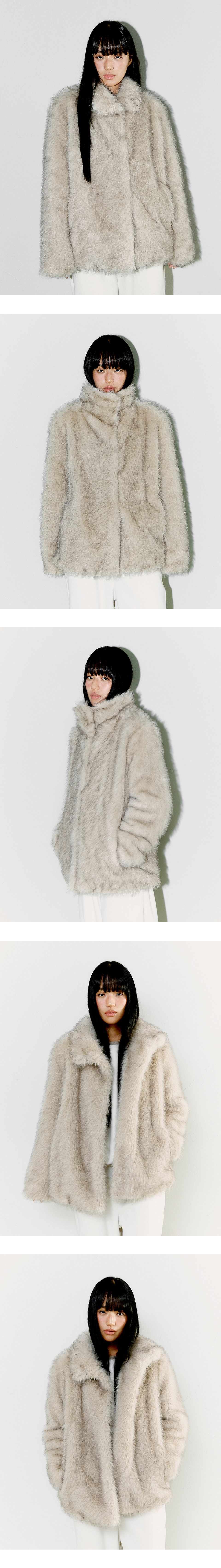 ジャケット・アウター OAFISH FLUFFY MIX FUR JACKET, LIGHT GRAY MUSINSA | OAFISH FLUFFY MIX FUR JACKET, LIGHT GRAY