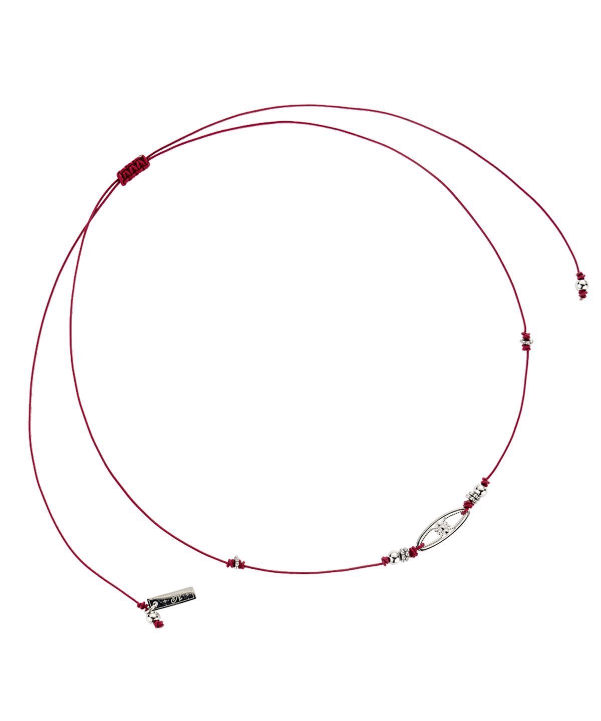 엔프프(NFF) oval trace necklace-red