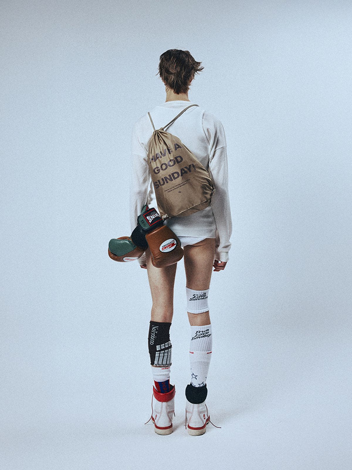 선데이후르츠마켓(SUNDAY FRUIT MARKET) GOOD SUNDAY STRING BAG BEIGE