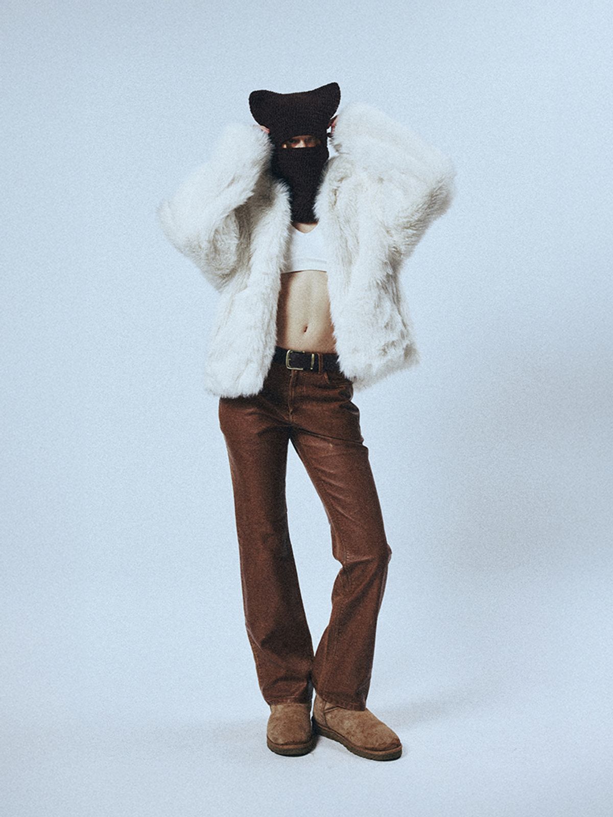 선데이후르츠마켓(SUNDAY FRUIT MARKET) SUNDAY CAT BALACLAVA BROWN
