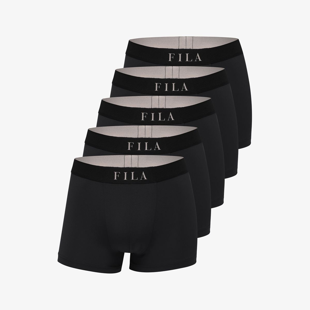 휠라언더웨어(FILA UNDERWEAR) 에센셜 남성 드로즈 블랙 5PACK(FI253DR01M011001)