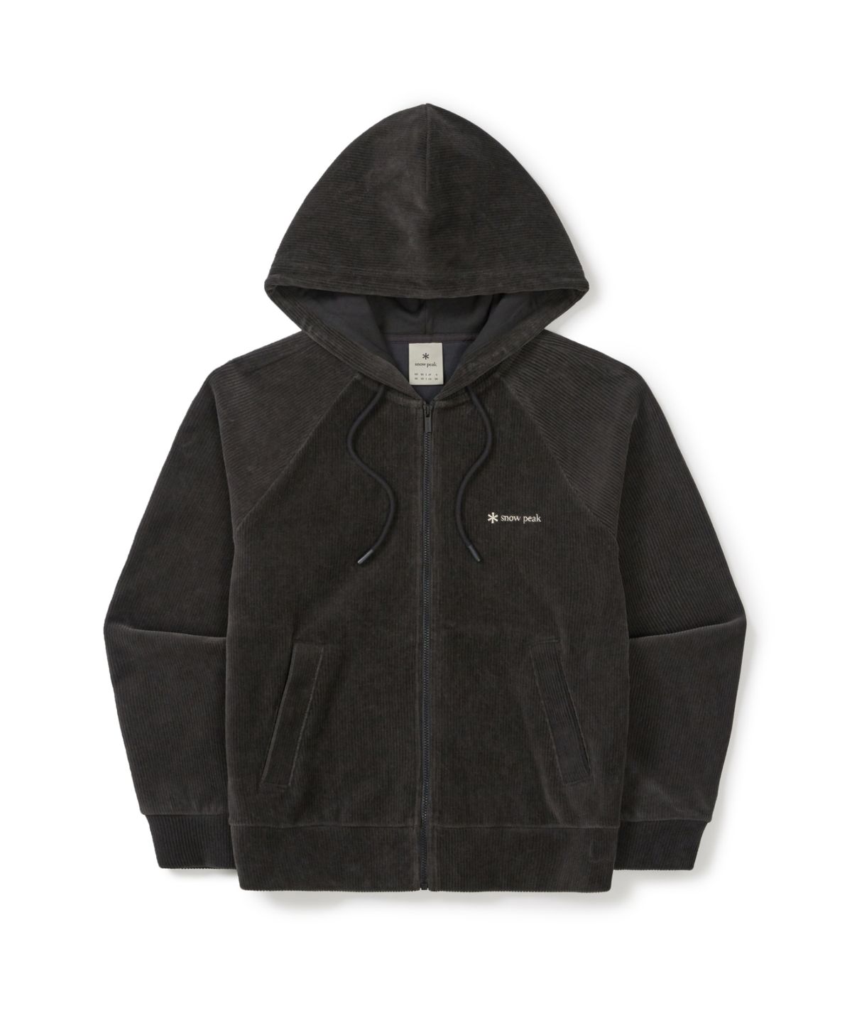 스노우피크 어패럴(SNOWPEAK APPAREL) 코듀로이 여성 세미크롭 후드 집업 (S25WWFFJ73) Dark Charcoal
