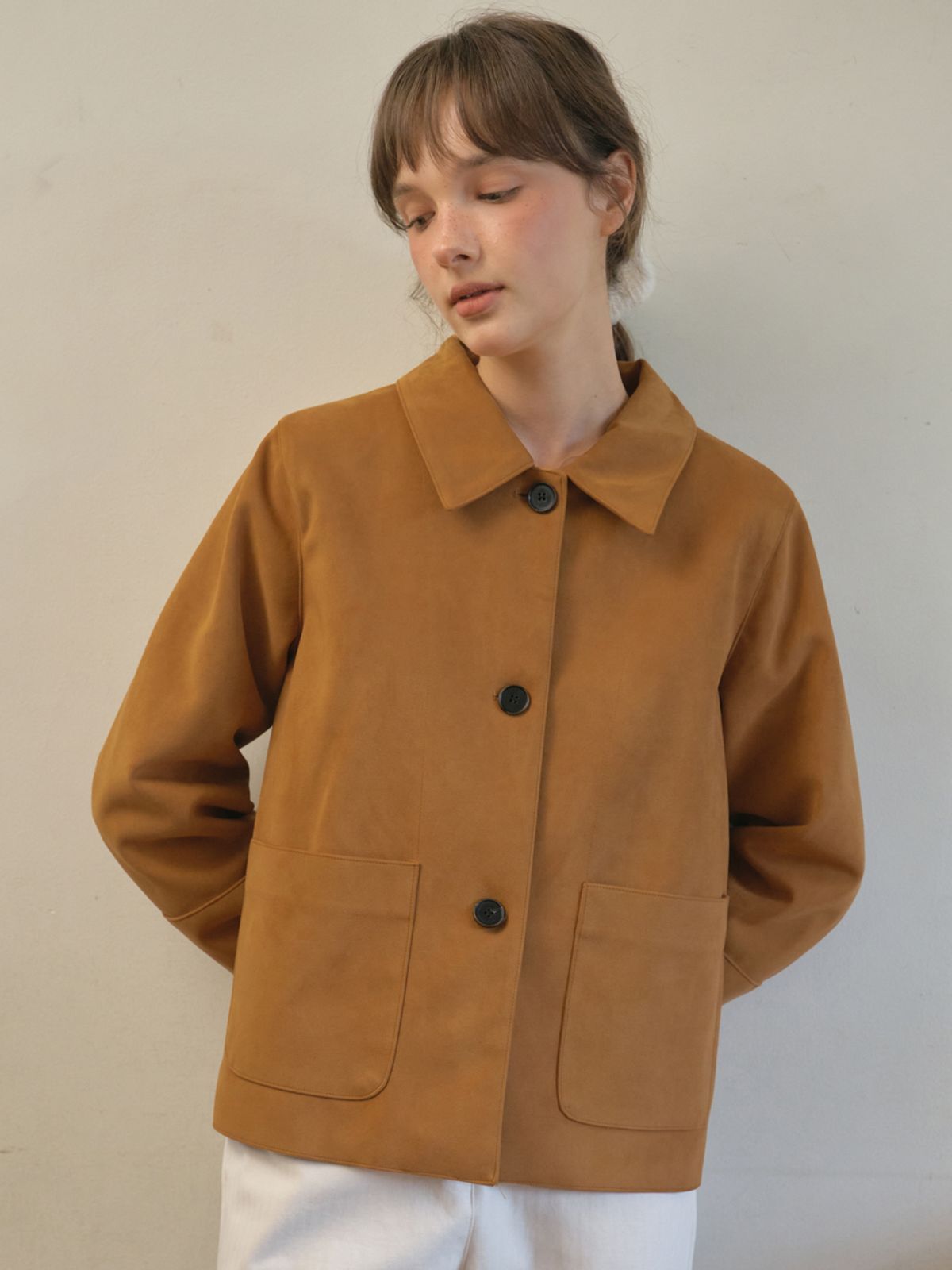 아우어노스텔지아(OURNOSTALGIA) Linger suede jacket_Camel(O25-OT01)