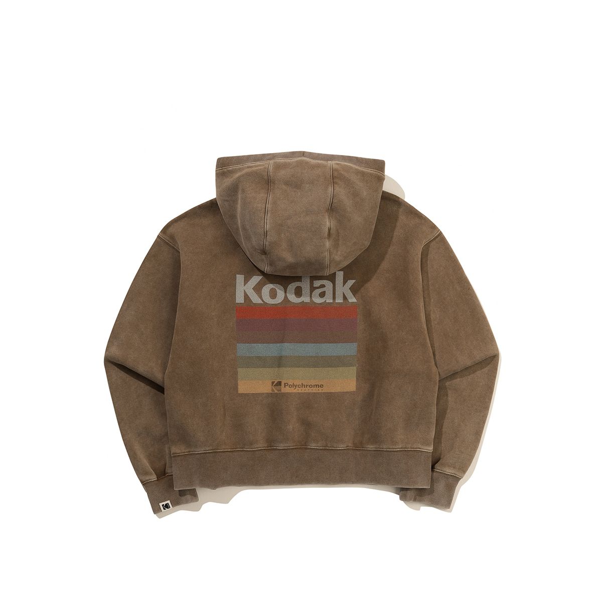 코닥(KODAK) 레인보우 스노우워싱 기모 후드 우먼 BROWN