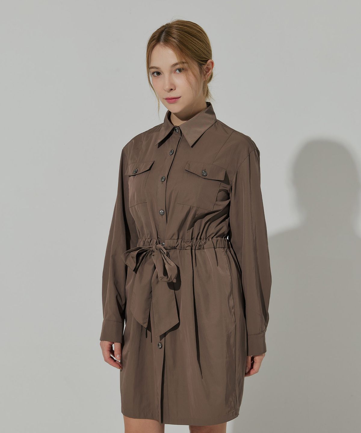 벨르마(BELLEMA) two-way wind shirt dress