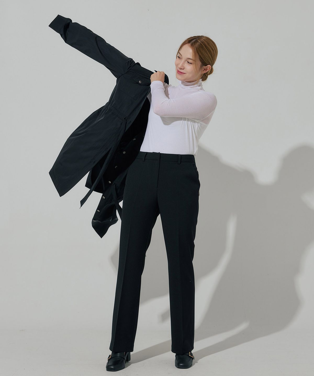 벨르마(BELLEMA) two-way wind shirt dress