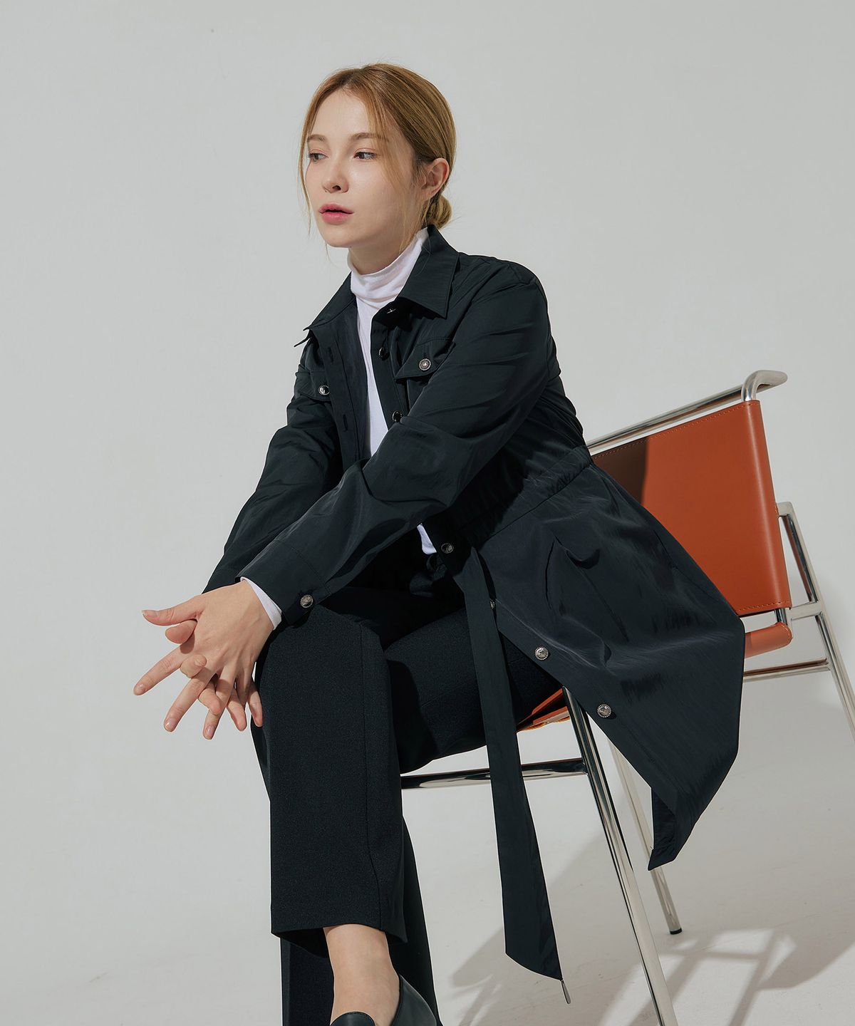 벨르마(BELLEMA) two-way wind shirt dress