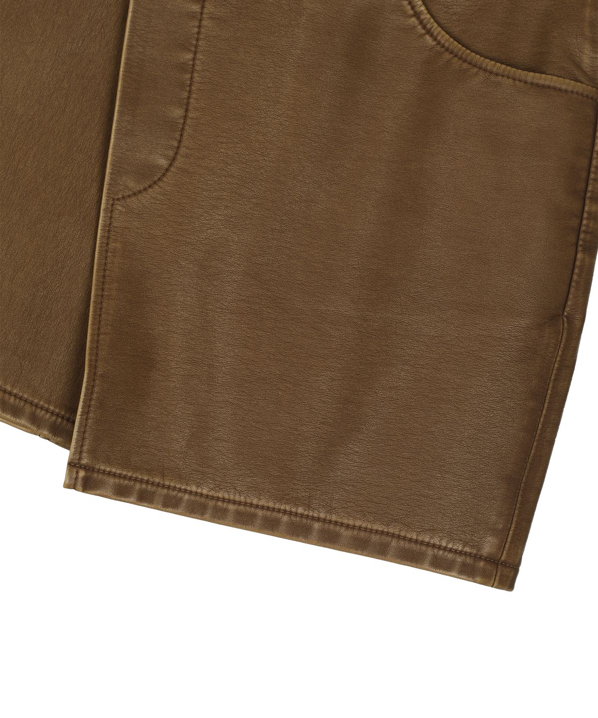 선데이후르츠마켓(SUNDAY FRUIT MARKET) W) VINTAGE LEATHER WRAP SKIRT BROWN