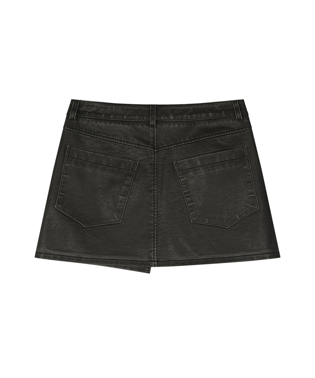 선데이후르츠마켓(SUNDAY FRUIT MARKET) W) VINTAGE LEATHER WRAP SKIRT BLACK