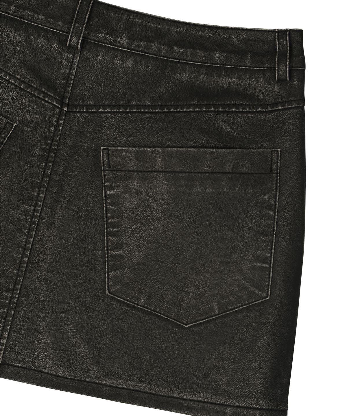선데이후르츠마켓(SUNDAY FRUIT MARKET) W) VINTAGE LEATHER WRAP SKIRT BLACK