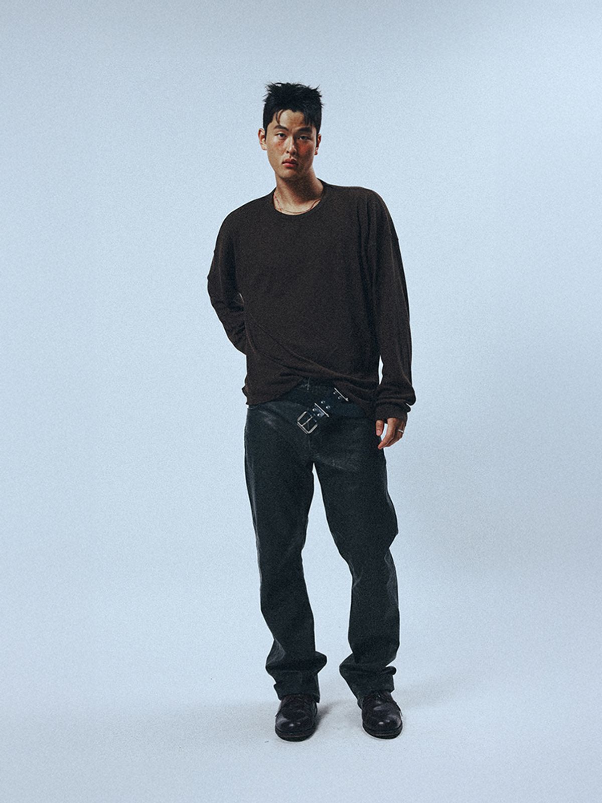 선데이후르츠마켓(SUNDAY FRUIT MARKET) SUNDAY VINTAGE LEATHER PANT BLACK