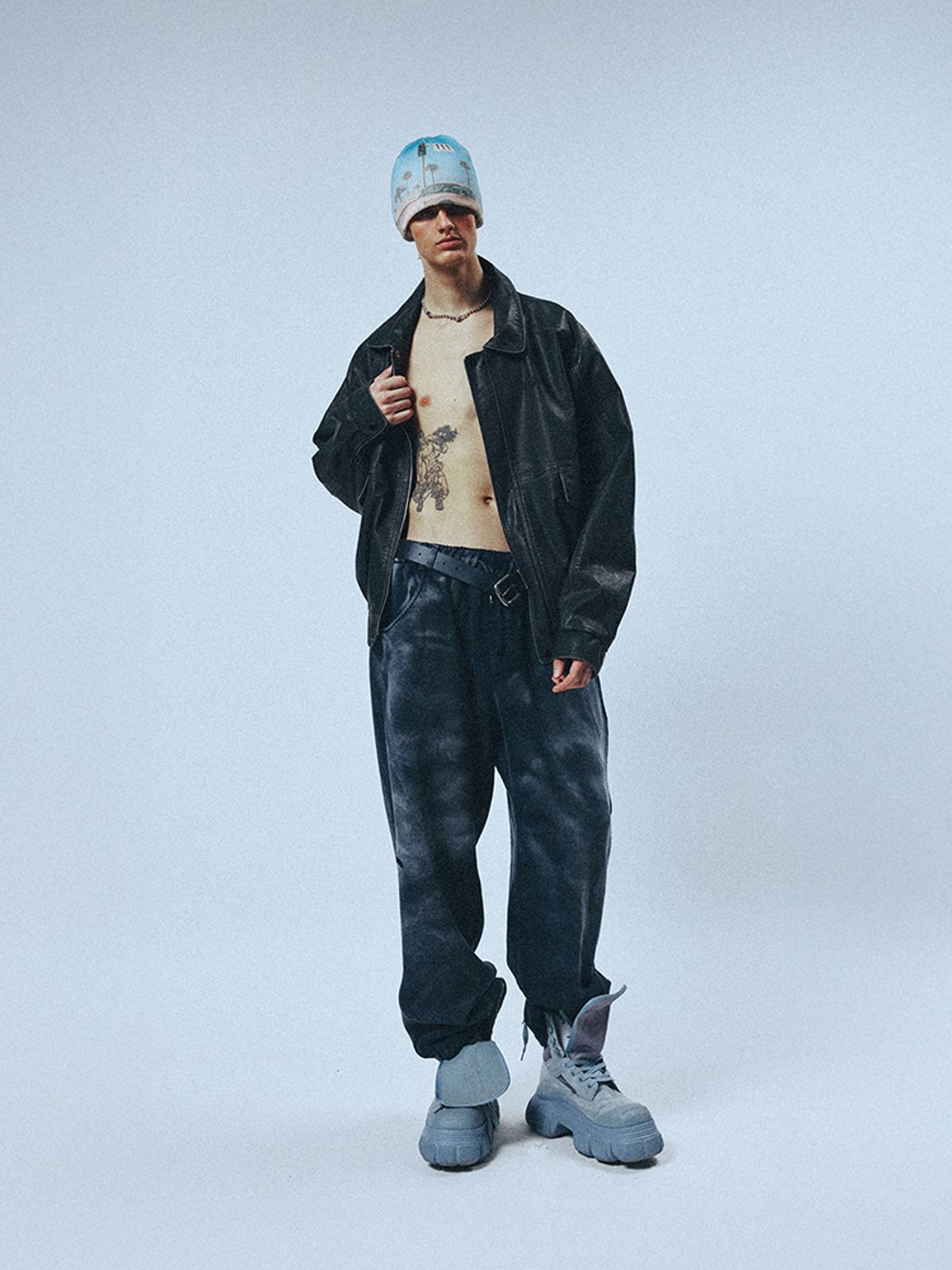 선데이후르츠마켓(SUNDAY FRUIT MARKET) SUNDAY DYEING SWEATPANT BLACK