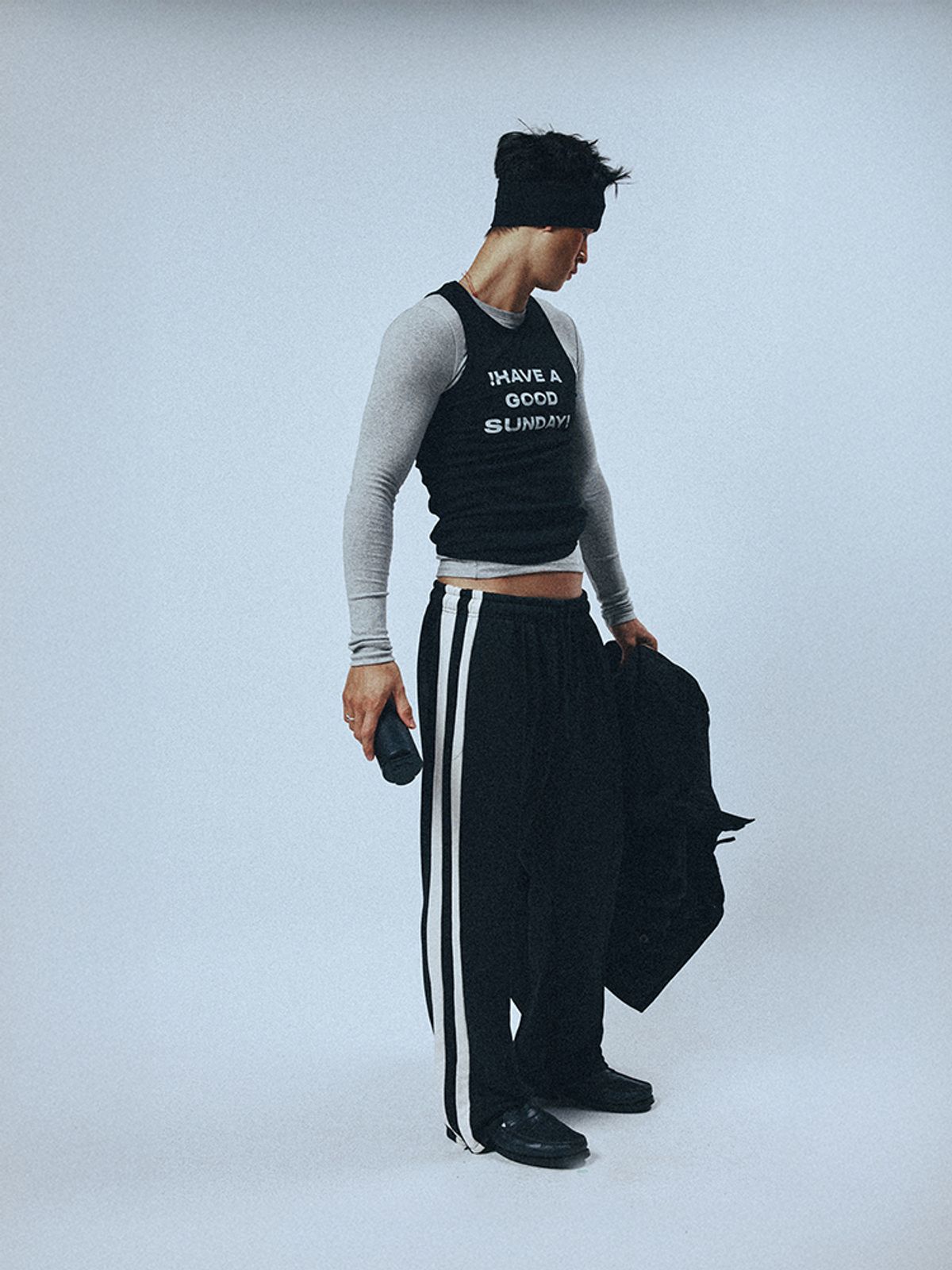 선데이후르츠마켓(SUNDAY FRUIT MARKET) SUNDAY JERSEY TRACK PANT BLACK