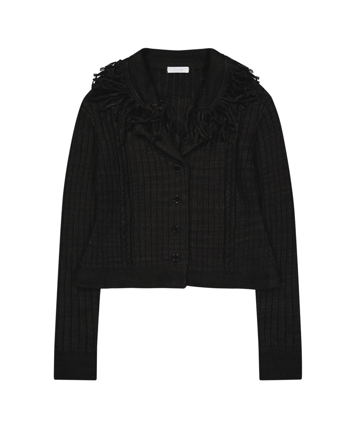 오호스(OJOS) Tassel Collar Knit Cardigan / Black