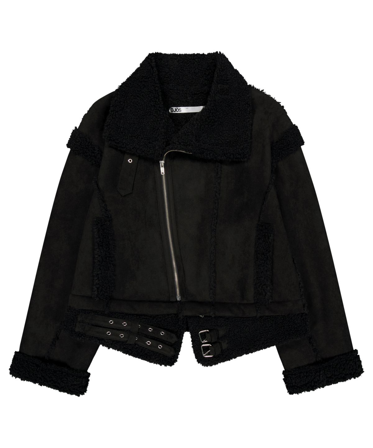 오호스(OJOS) Detachable Fur Shearling Jacket / Black