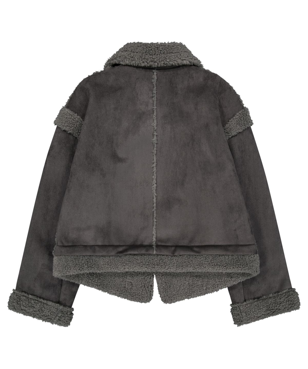 오호스(OJOS) Detachable Fur Shearling Jacket / Charcoal