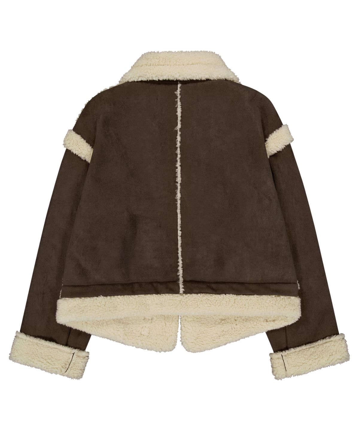 오호스(OJOS) Detachable Fur Shearling Jacket / Stone Brown