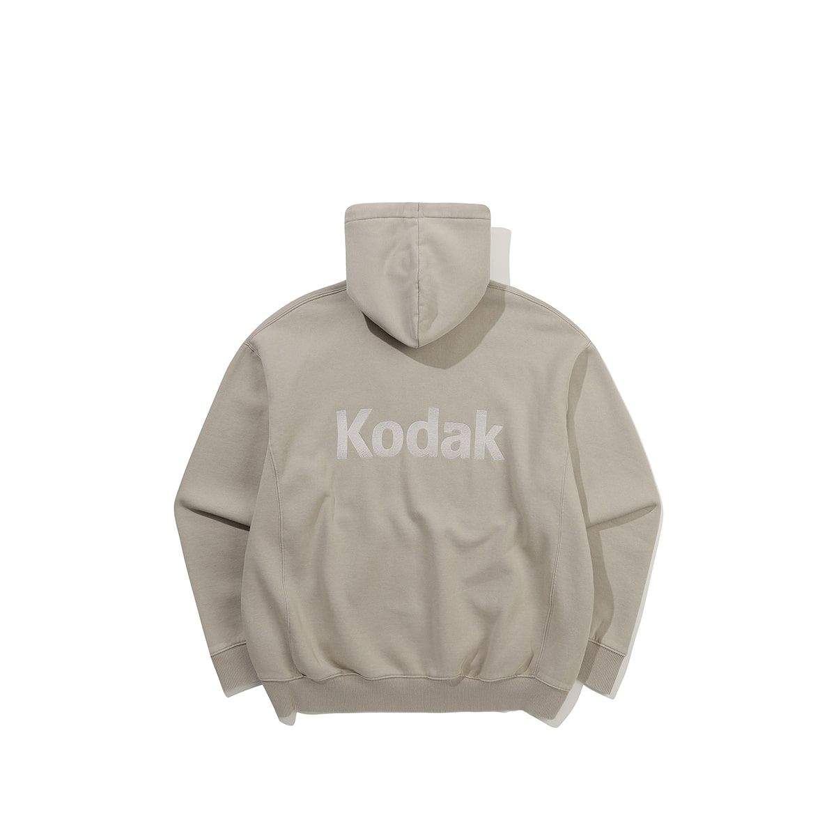 코닥(KODAK) 에센셜 스노우워싱 기모 후드 집업 BEIGE